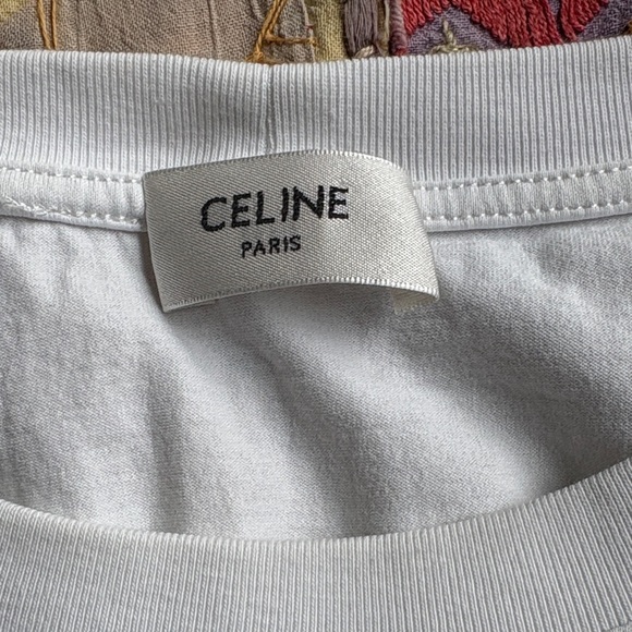 Celine White Short-Sleeve 'La Peau Nue' Graphic Tee - Picture 4 of 6